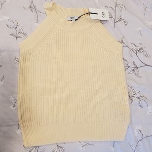 Oat New York Cream Knit Halter Sweater